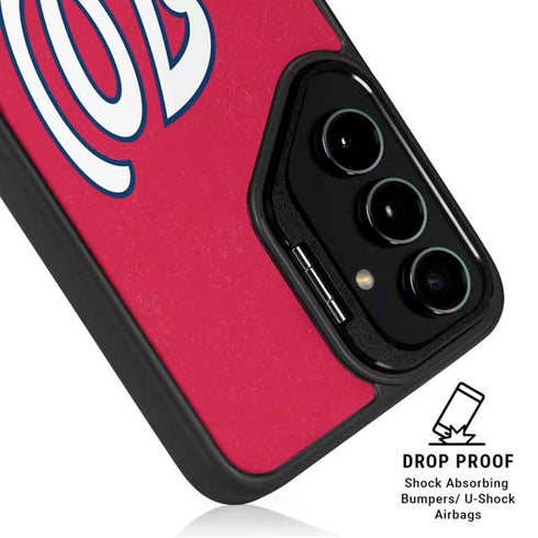 MLB Washington Nationals - Solid Distressed Galaxy S24 FE Kickstand Case